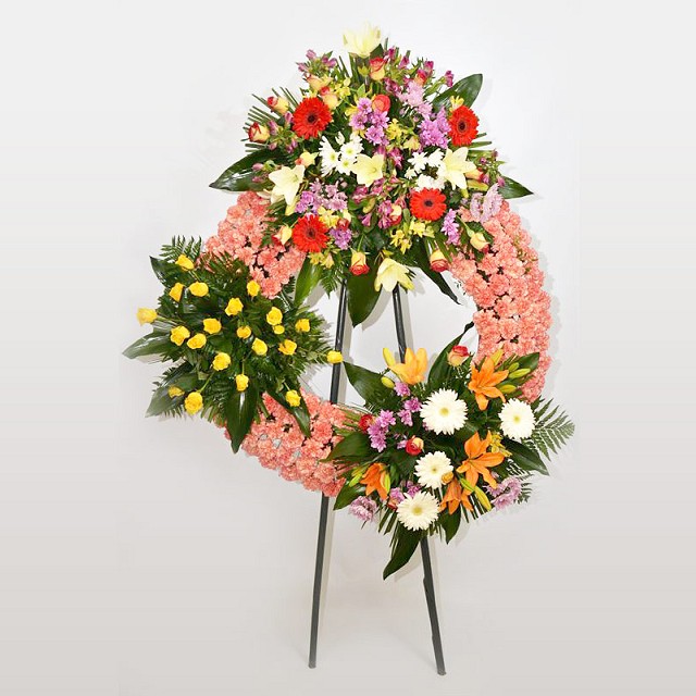Foto Corona de flores frescas Con Amor
